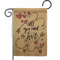 Patio Trasero G135051-BO All You Need is Love Springtime Valentine Double-Sided  Garden Flag, Multi Color PA3903065